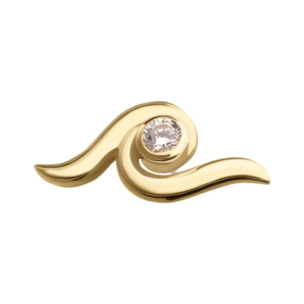 Invictus | 14k gold | Bezel Set Wave | CZ