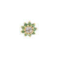 Buddha | 14k gold | Eloise | Tsavorite + White Topaz