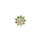 Buddha | 14k gold | Eloise | Tsavorite + White Topaz