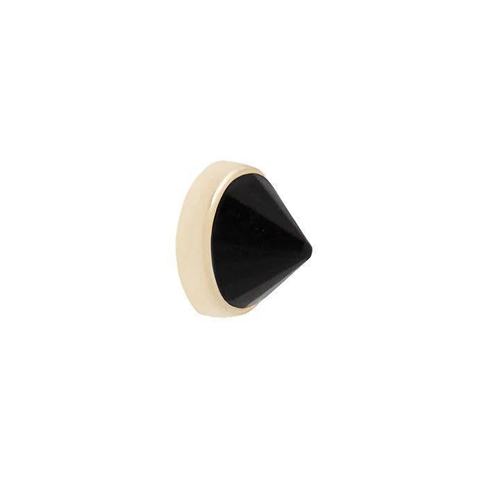 Buddha | 14k gold | Round Bezel Reverse Set | Black Agate