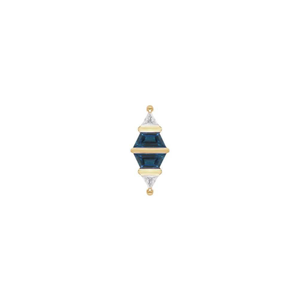 Buddha | 14k gold | Bang Bang | CZ + London Blue Topaz