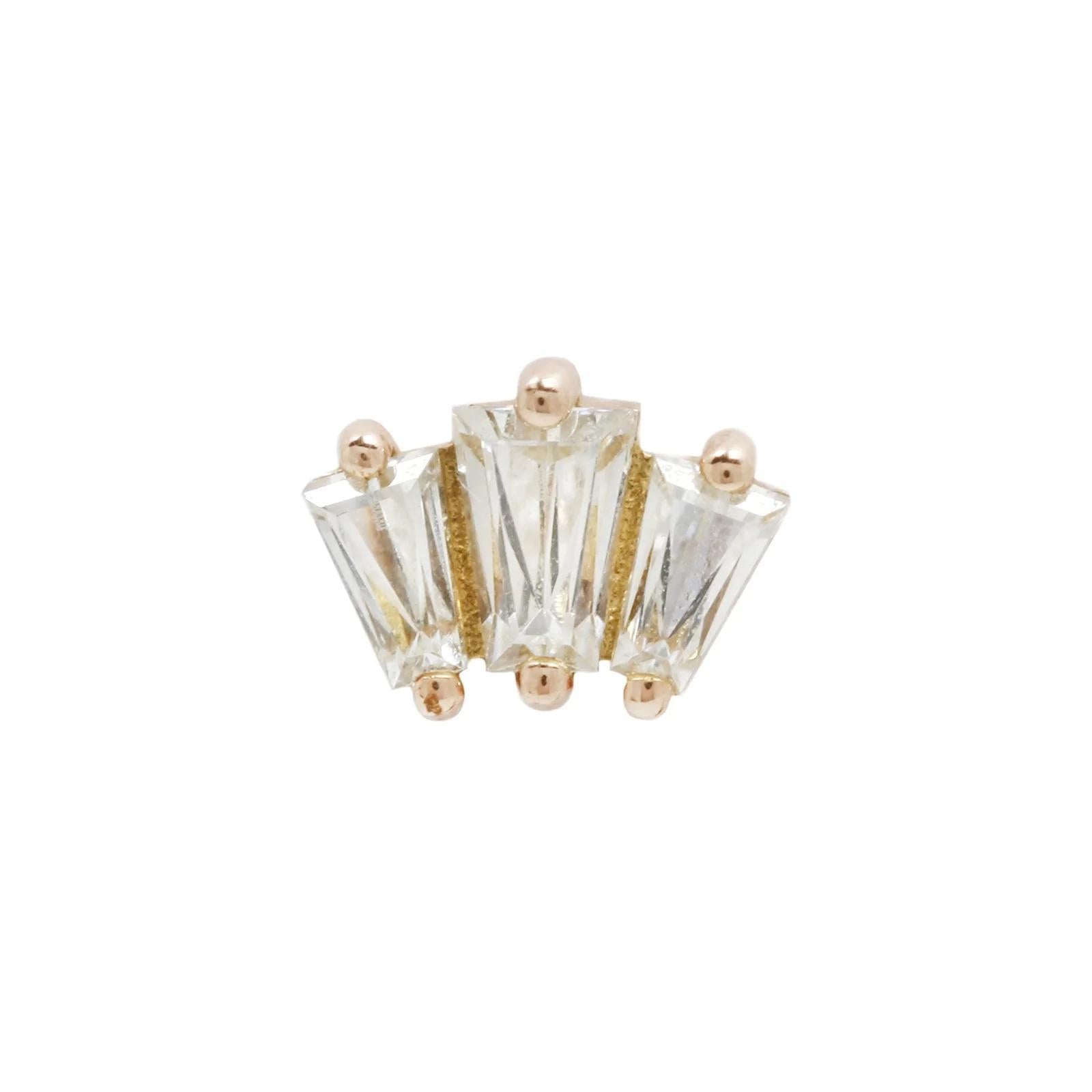 Buddha | 14k gold | Gemma Trios | Clear CZ