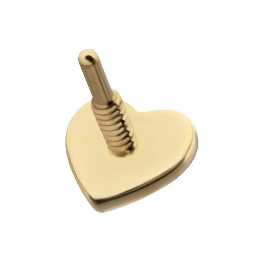 Invictus | 14k gold | 20G Internally Threaded | Heart