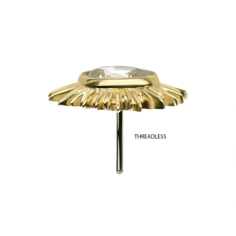 Invictus | 14k gold | Oval Starburst | CZ