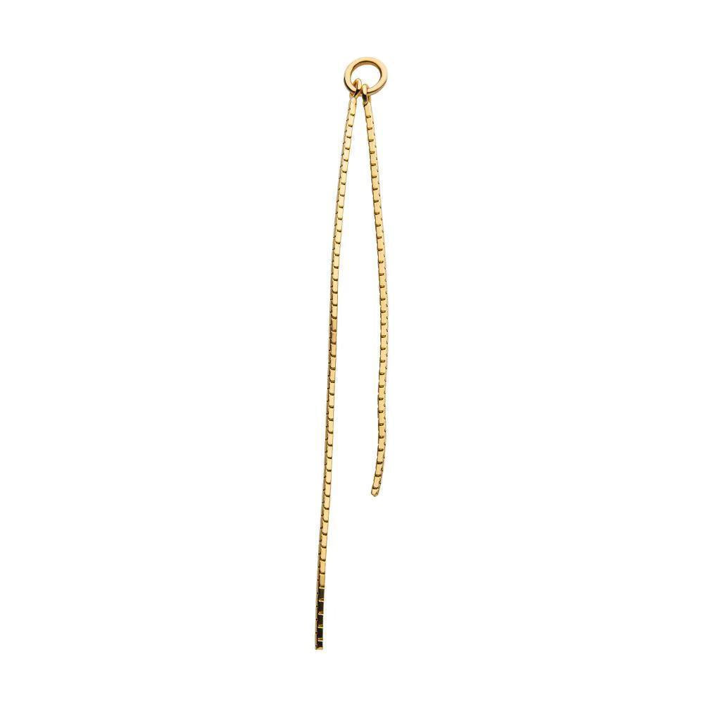 Invictus | 14k gold | Two Woven Box Chains Charm