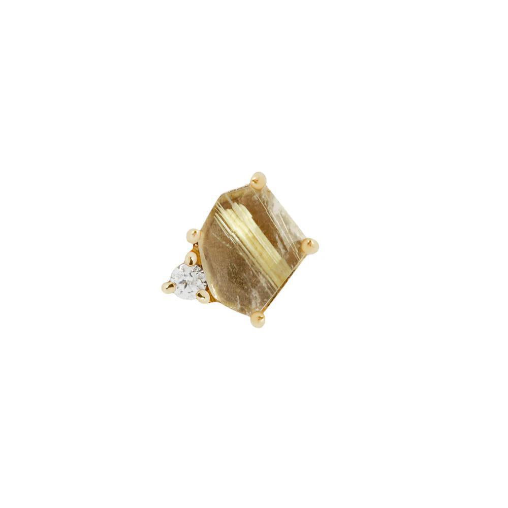 Buddha | 14k gold | Elicit | Rutilated Quartz + CZ