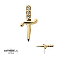 Invictus | 14k gold | Dagger w/ 3 Round | Lab-Grown Diamond