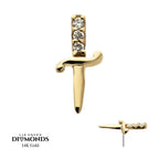 Invictus | 14k gold | Dagger w/ 3 Round | Lab-Grown Diamond