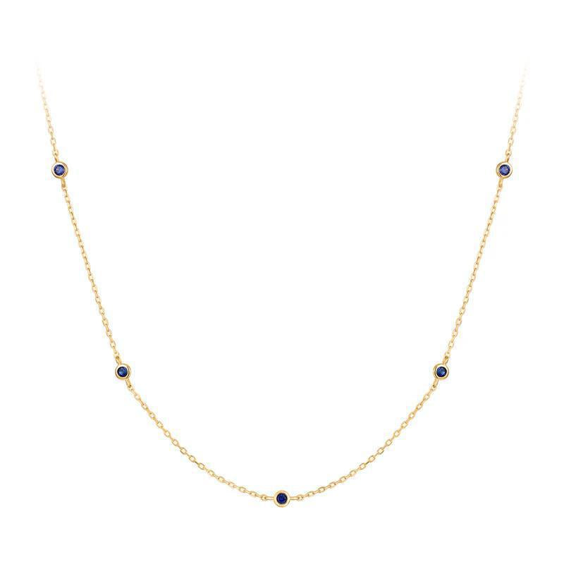 Buddha | 14k gold | RION x Buddha Insight Necklace | Blue Sapphire