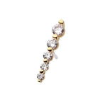 Invictus | 14k gold | 5-cluster Graduated Prong Set | CZ