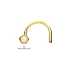 Invictus | 14k gold | Nose Screw | Synthetic Opal