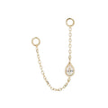 Buddha | 14k gold | Teardrop Chain | CZ