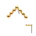 Invictus | 14k gold | 7-Bead Triangle Threadless End