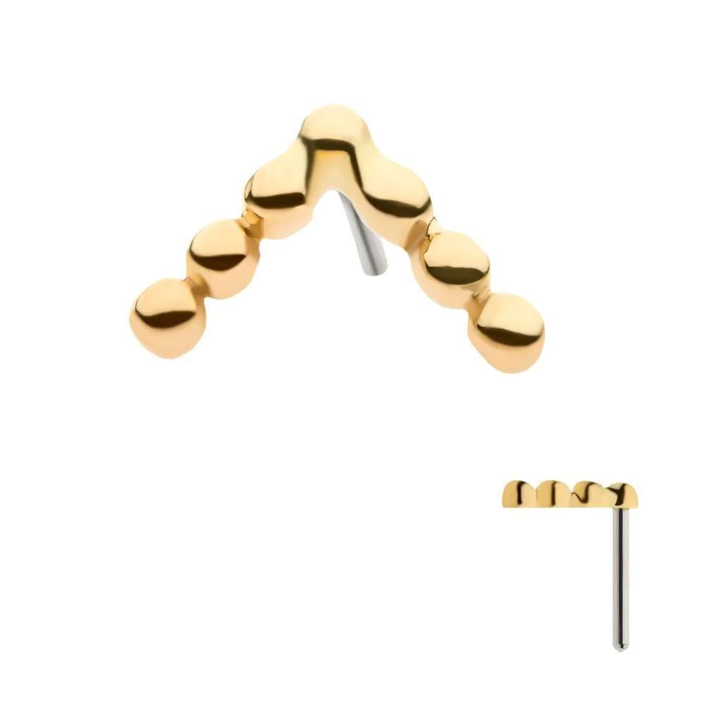 Invictus | 14k gold | 7-Bead Triangle Threadless End