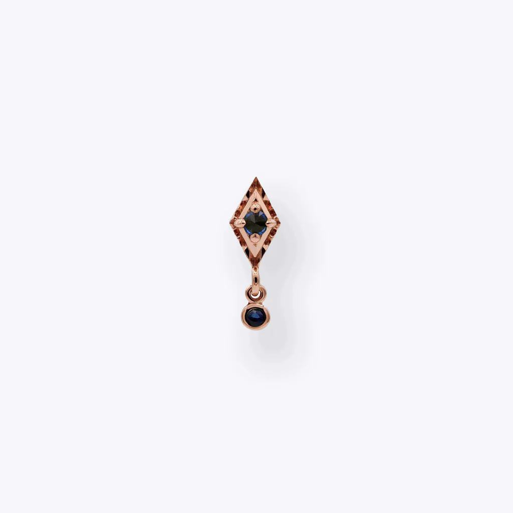 Tether | 14k gold | Dyna Drop | Blue Sapphire