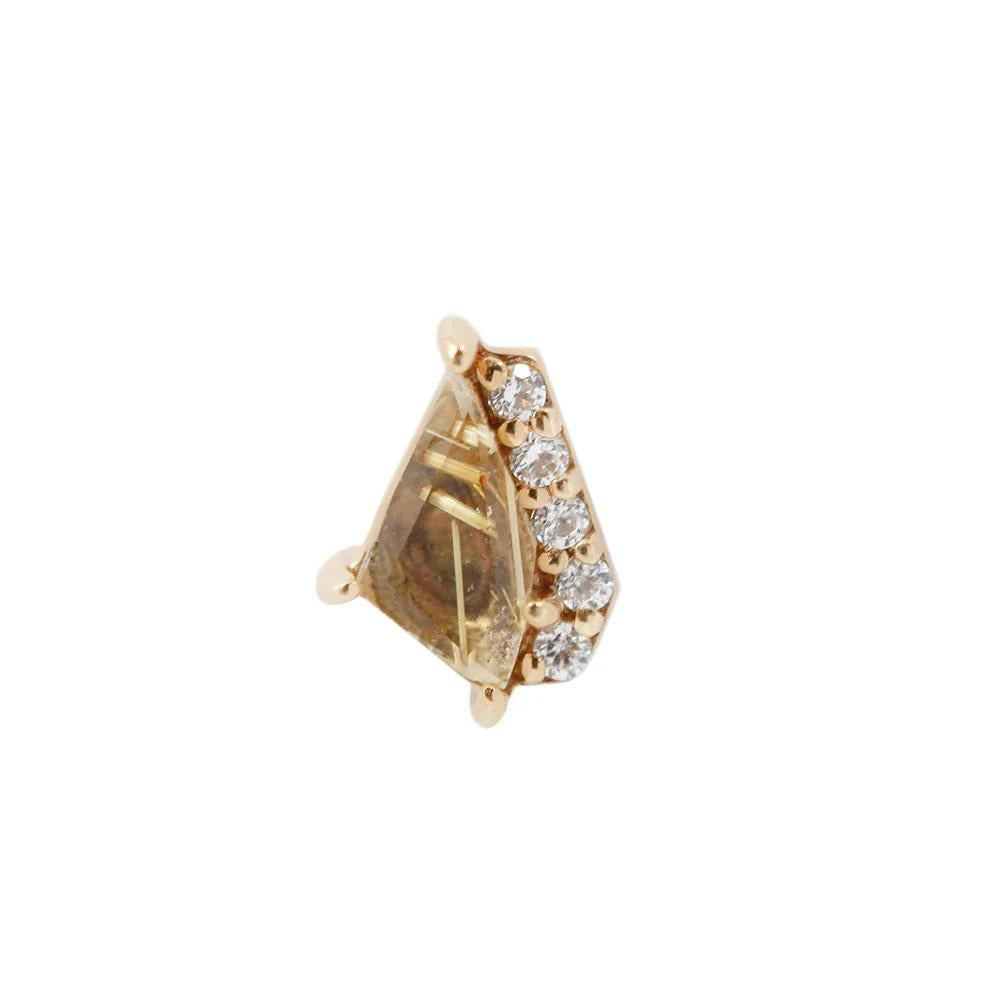 Buddha | 14k gold | Elevate | Rutilated Quartz + CZ