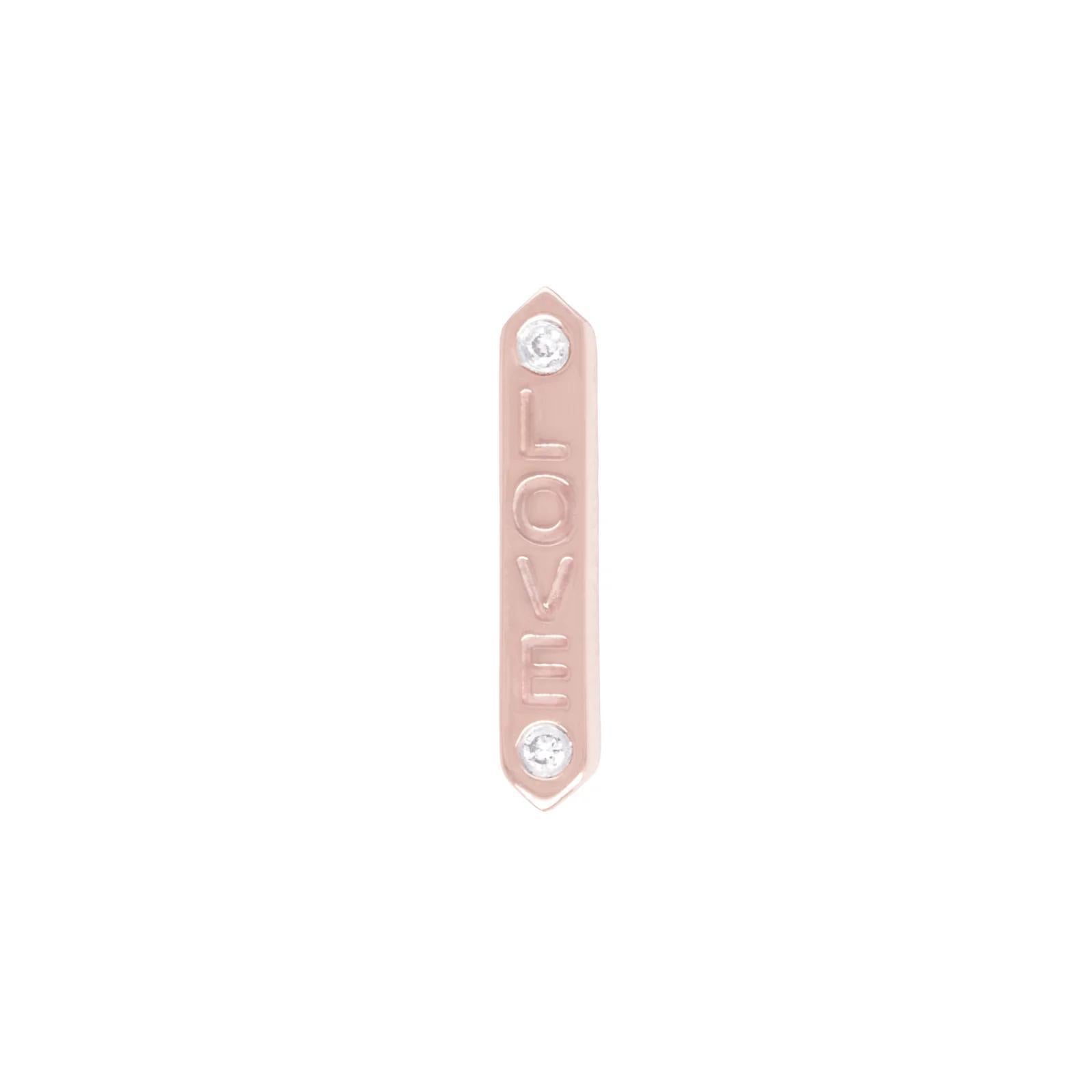Buddha | 14k gold | "LOVE" | White Diamond