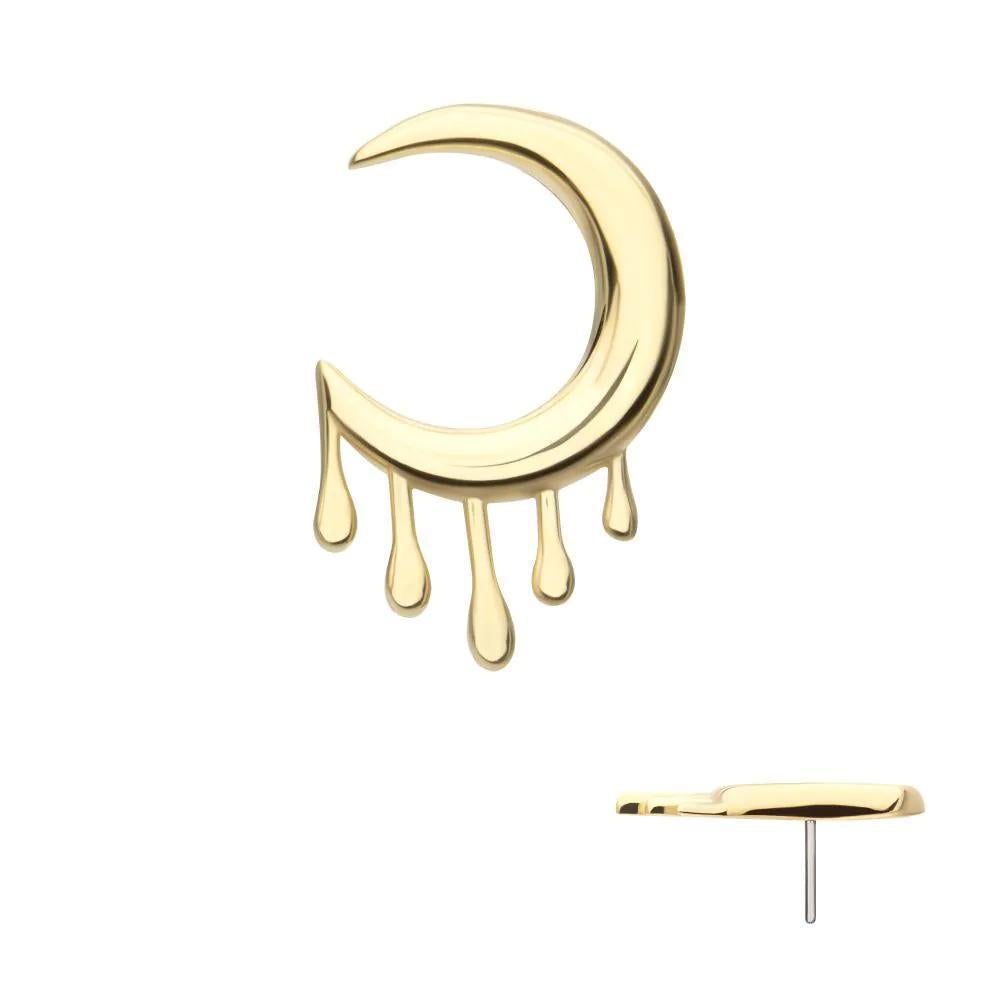Invictus | 14k gold | 2D Dripping Moon
