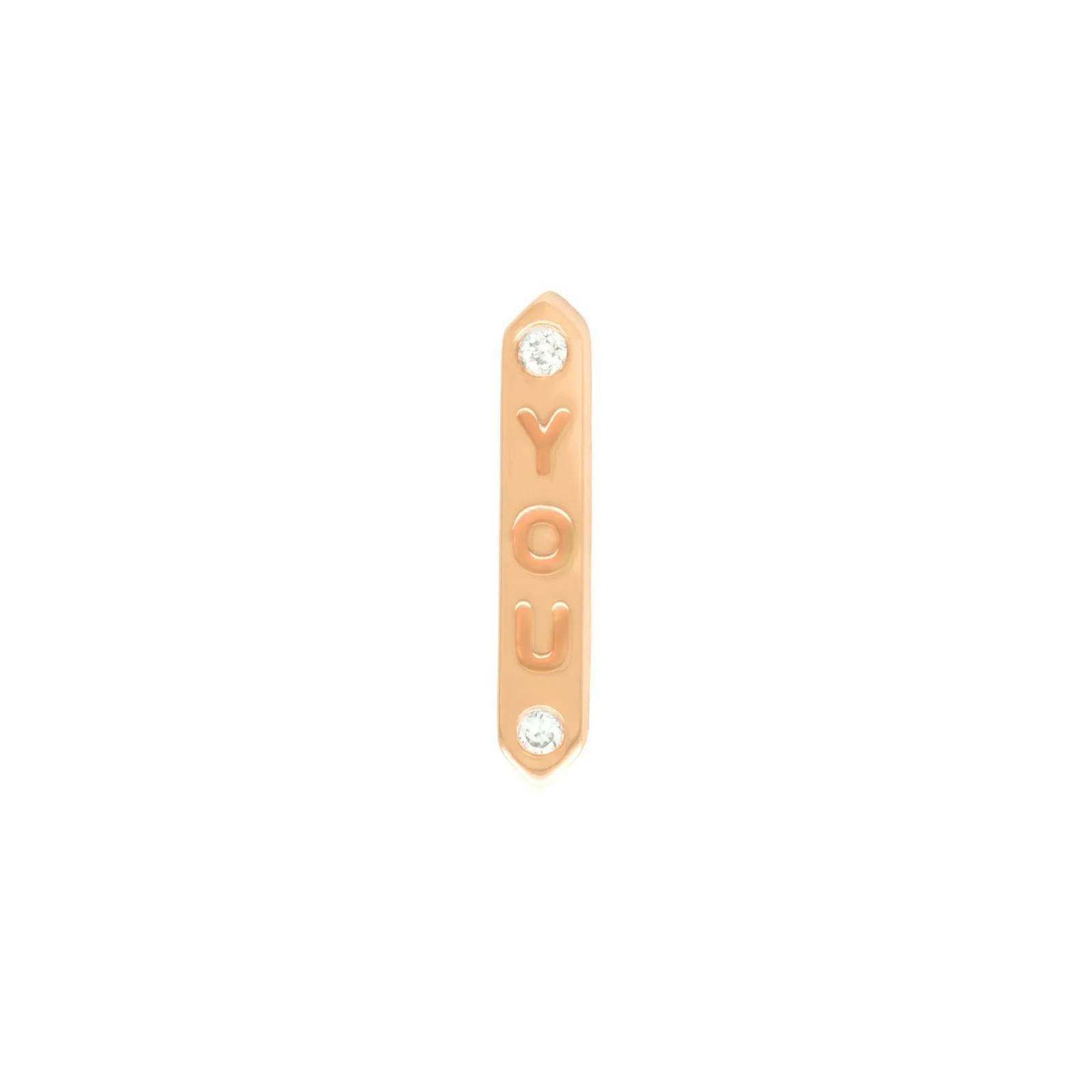 Buddha | 14k gold | "YOU" | White Diamond