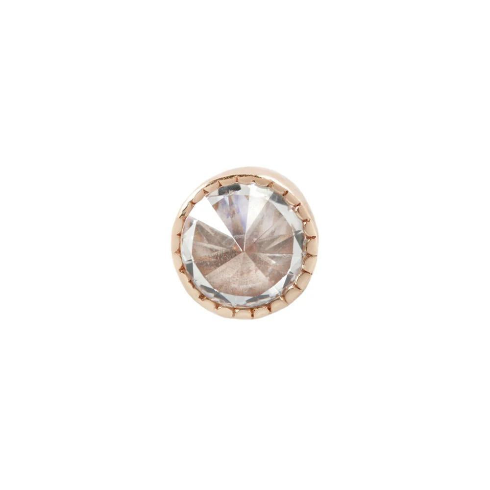 Buddha | 14k gold | Milgrain Reverse Set | Swarovski Crystal CZ