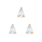 Buddha | 14k gold | Prong Pear | Rainbow Moonstone