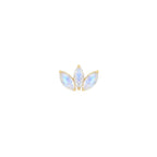 Buddha | 14k Gold | Moet Mini Threadless End | Rainbow Moonstone