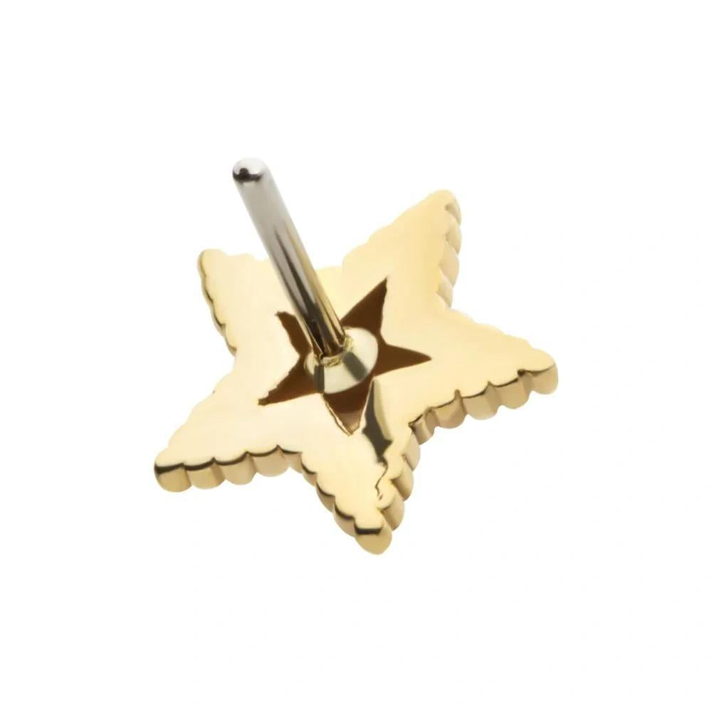 Invictus | 14k gold | Beaded Edge Star