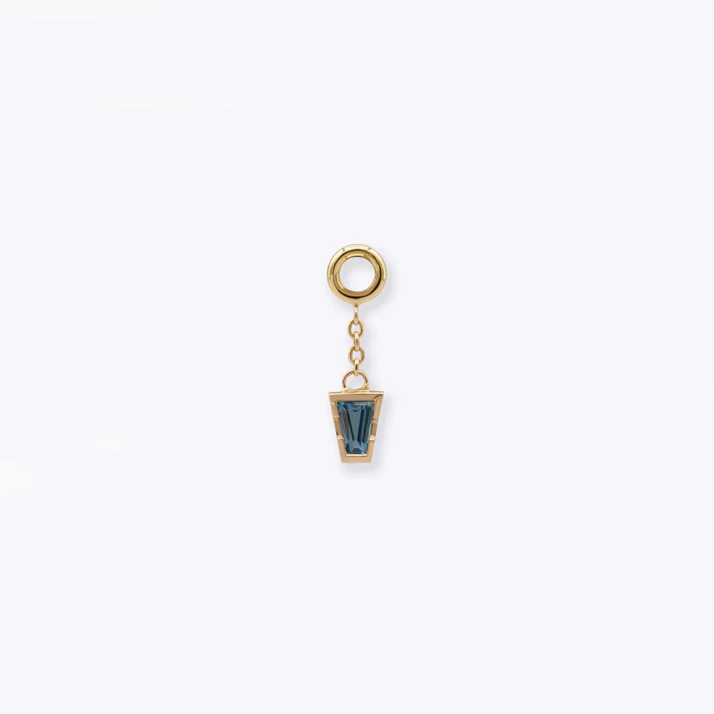 Tether | 14k gold | Linda Chain Charm | London Blue Topaz