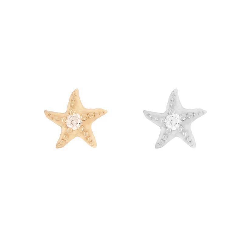 Buddha | 14k Gold | Hoku Star Threadless End | Diamond