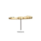 Invictus | 14k gold | Etched Seahorse |Aqua CZ