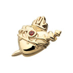 Invictus | 14k gold | Sacred Heart | Garnet CZ
