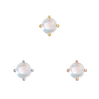 Buddha | 14k gold | Prong | Rainbow Moonstone