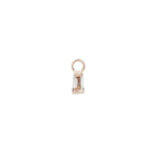 Buddha | 14k gold | La Madeleine Baguette Charm | White Topaz