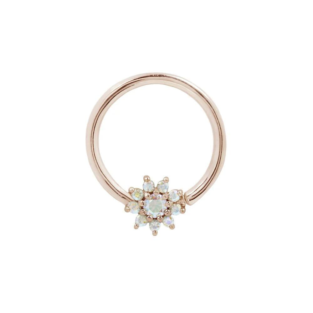 Buddha | 14k gold | Eloise Seam Ring | Mercury Mist Topaz