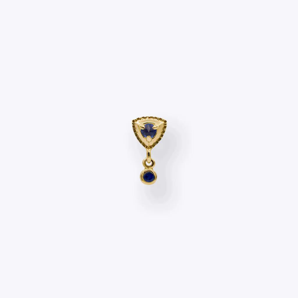 Tether | 14k gold | Hero Drop | Blue Sapphire