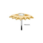 Invictus | 14k gold | Evil Eye| Synthetic White Opal