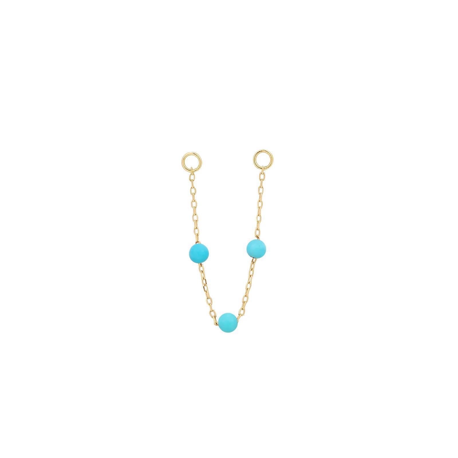 Buddha | 14k gold | 3 Bead Chain | Turquoise