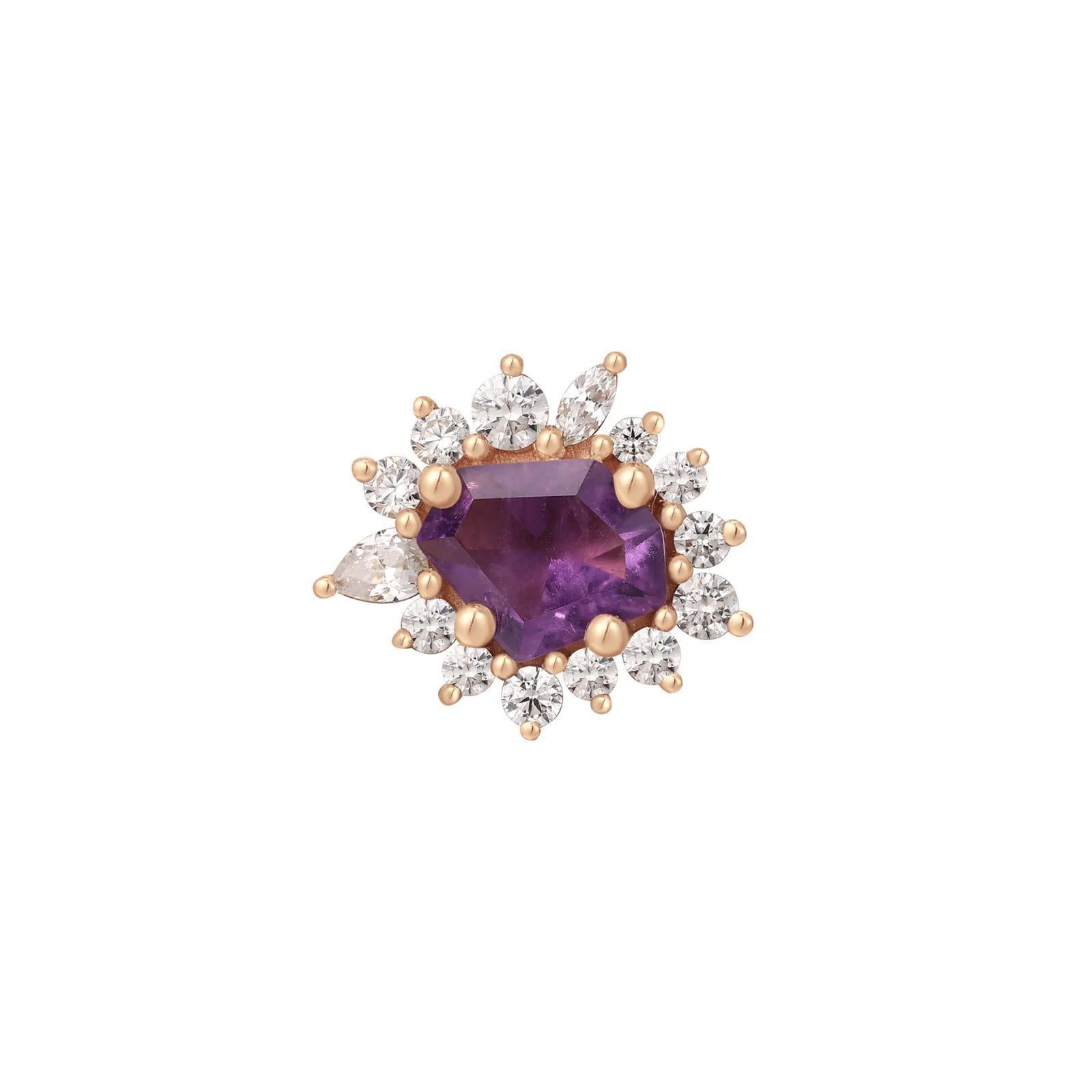 Buddha | 14k gold | Eye Candy | Amethyst + CZ
