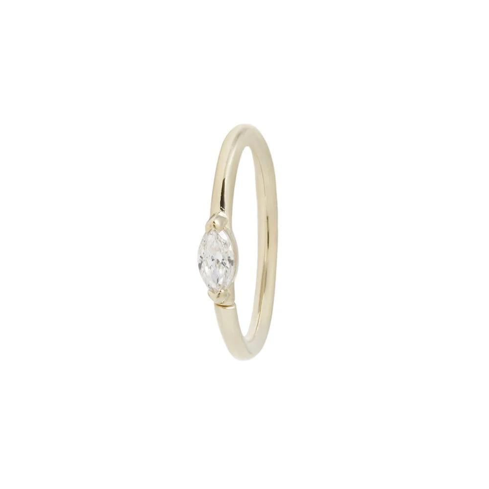 Buddha | 14k gold | Zuri Seam Ring | Swarovski Crystal CZ
