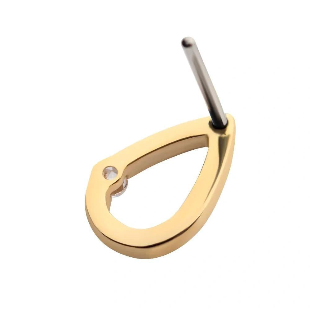 Invictus | 14k gold | Cut Out Teardrop | CZ