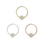 Buddha | 14k gold | Eloise Seam Ring | Mercury Mist Topaz