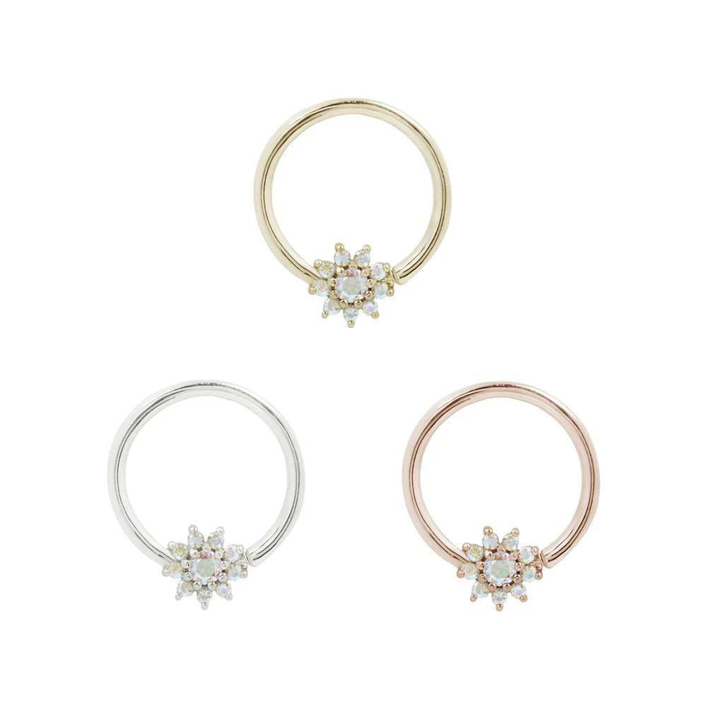 Buddha | 14k gold | Eloise Seam Ring | Mercury Mist Topaz