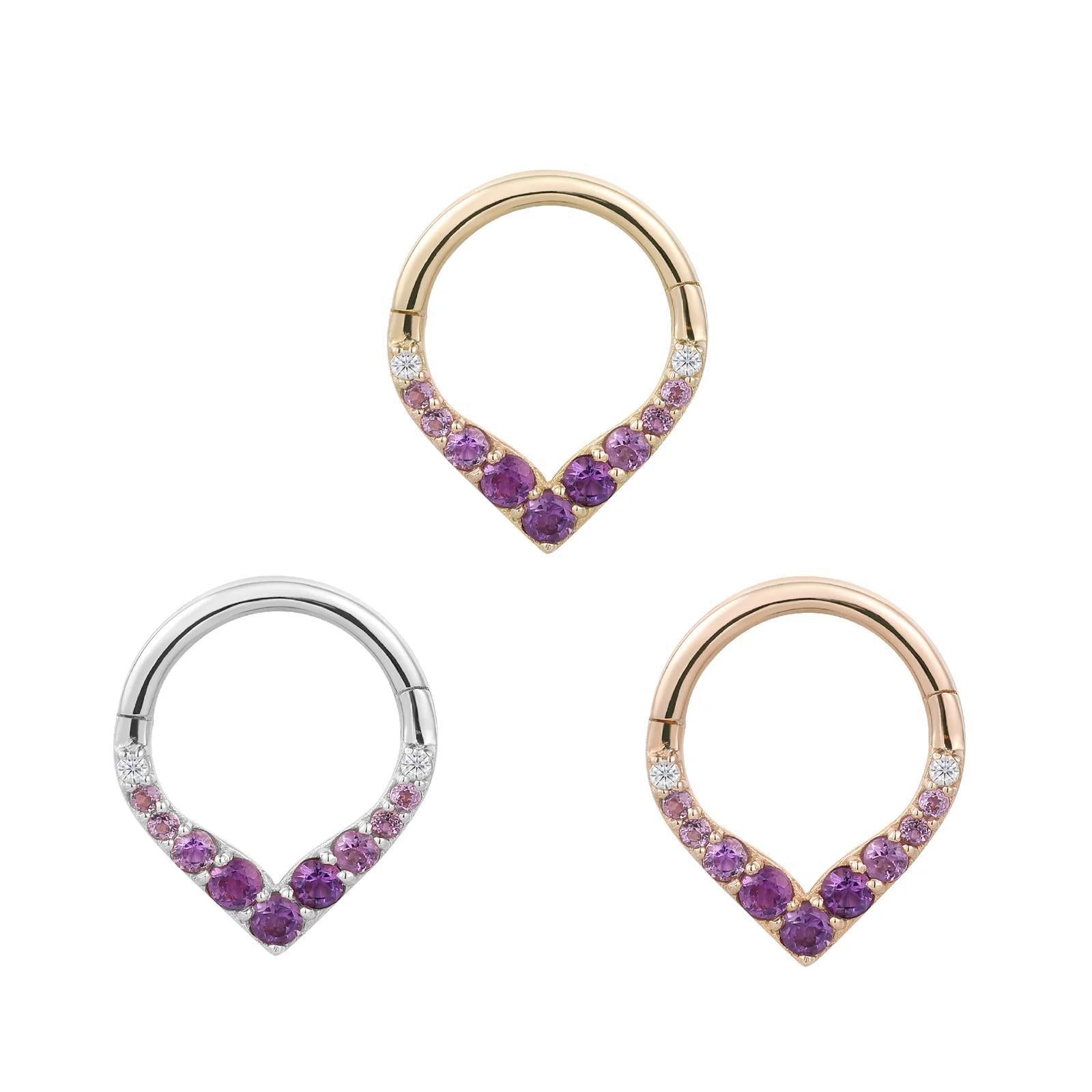 Buddha | 14k gold | Rise + Shine | Amethyst Ombré