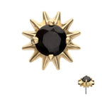 Invictus | 14k gold | Spike Edge | Black CZ