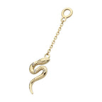 Invictus | 14k gold | Snake Dangle Charm | CZ