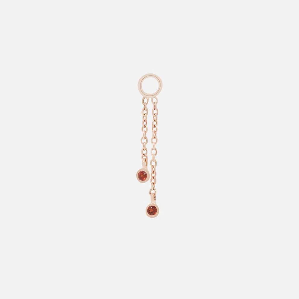 Tether | 14k gold | Gemmed Cascade 2 | Garnet
