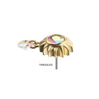 Invictus | 14k gold | Starburst with Dangle |CZ