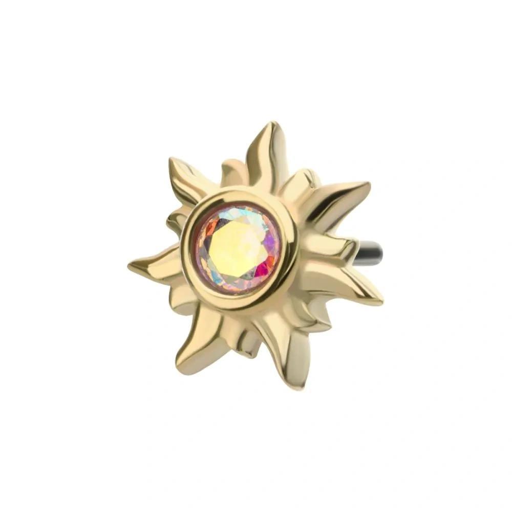 Invictus | 14k gold | Sun | AB CZ