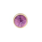 Buddha | 14k gold | Round Bezel Reverse Set | Amethyst