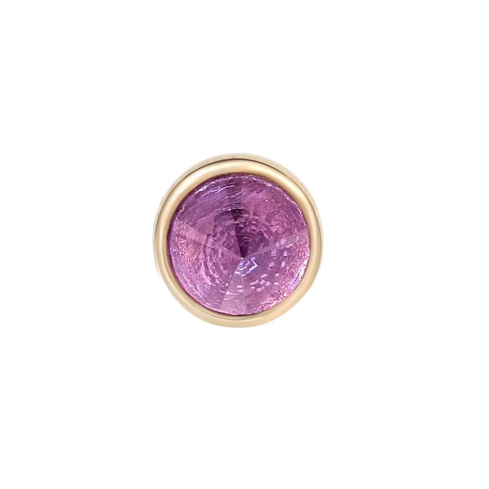 Buddha | 14k gold | Round Bezel Reverse Set | Amethyst
